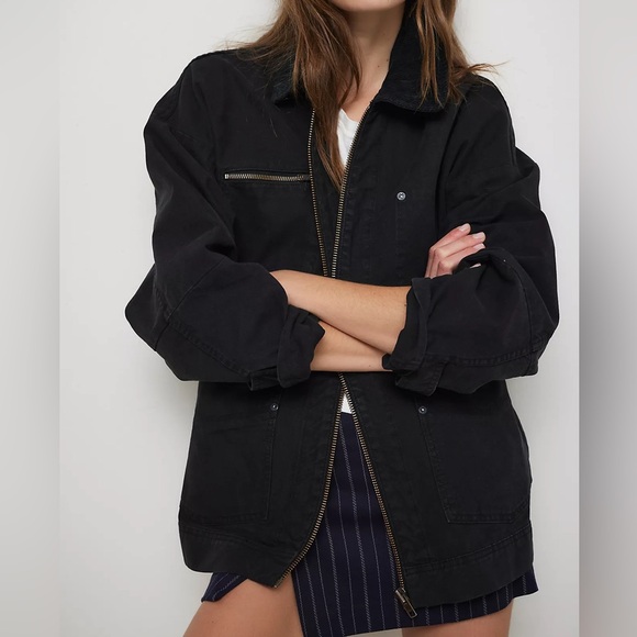Free People Jackets & Blazers - NWT Free People We The Free Easy That Canvas Jacket in Black